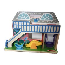 Melissa  Doug Go Tots Schoolyard Tumble Playset - Wooden Playground No People
