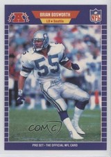 1989 Pro Set Brian Bosworth (Seattle on Front) #391 11xl
