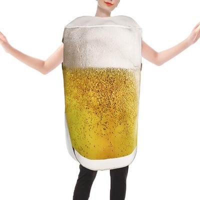 Beer Mug Clothes Breathable Comfortable Fancy Dress for Halloween Women and Men