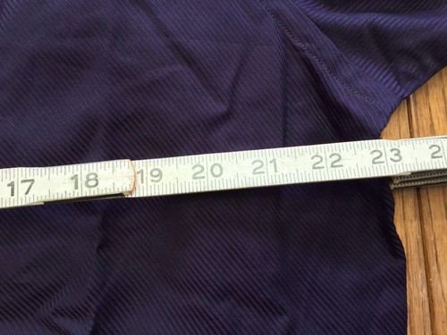 New BCBG Attitude Men's Shirt Dark Purple Ribbed XL 17. 32/33 Cotton French Cuff - Picture 10 of 10