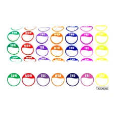 ⭐ 1-DAY SALE!!!⭐ 7 ROLLS DAY FOOD ROTATION COLOR LABELS MON-SUN RESTAURANT STORE
