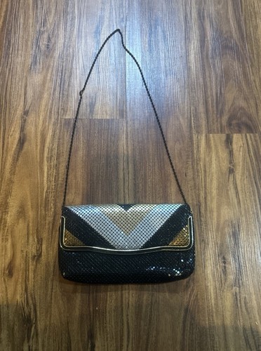 Vintage 80’s Metal Mesh Crossbody Envelope Purse