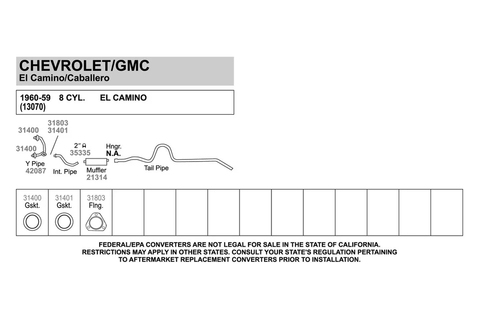 For Chevy Impala 58-64 Walker Quiet-Flow Steel Oval Aluminized Exhaust Muffler Foto 3 de 4