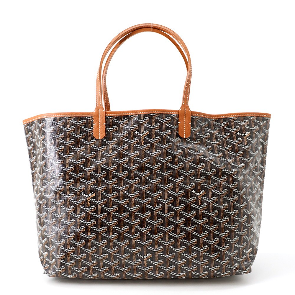 GOYARD Saint Louis Size PM PVC/Leather Black/Natural STLOUIPMLTY01CL03P