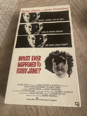 WHAT EVER HAPPENED TO BABY JANE? VHS 1962/1990 BETTE DAVIS/Joan Crawford NEW