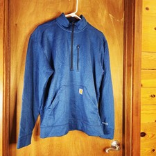 Carhartt Men's Force Extreme Relaxed Fit Pullover Sweater Blue Large