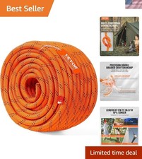 High-Strength Double Braided Polyester Rope 1/2in x 120ft - 8000LBS Load Capa...