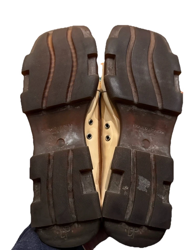 Donald J Pliner Sport Brown Leather Square Toe Fashion Sneakers Mens  8M - Image 4 of 4