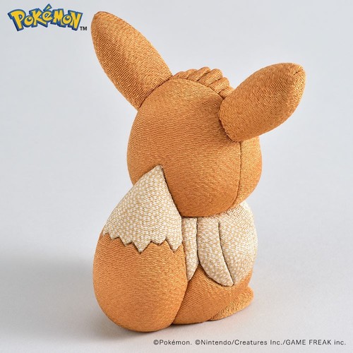 Bambola Eevee Edo Kimekomi tradizionale giapponese artigianale Pokemon figura NUOVO Giappone - Foto 3 di 4
