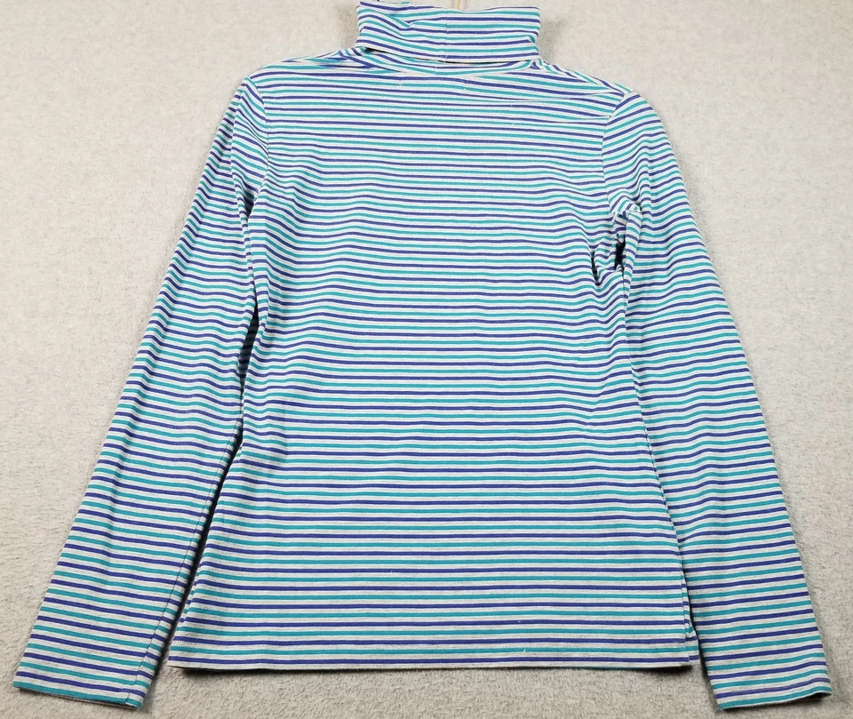 Top de cuello alto No borders para mujer junior’s grande L azul gris a rayas manga larga Foto 3 de 4