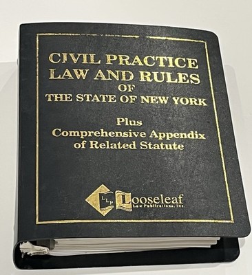 Civil Practice Law and Rules State Bar of New York - 2018 Edition NICE!