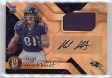 2018 Panini Gold Standard Rookie Jersey Auto 94/99 Hayden Hurst #225 Auto rp9