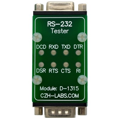 RS232 LED Link Tester Module DB9 Male to DB9 Female.