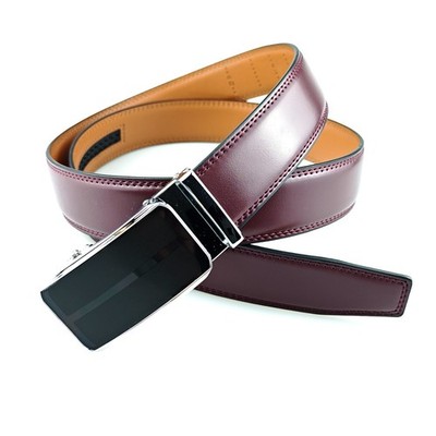 New Genuine Leather Mens Ratchet Belt Belts For Men Adjustable Automatic Buckles
