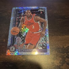 Topps 2025 Chrome X-Fractor Kawhi Leonard 44 Los Angeles Clippers Card