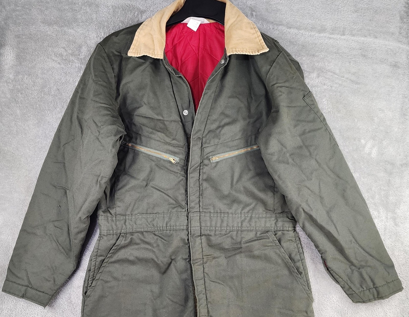 Key Imperial Coveralls Mens 40 Long Green Insulated Quilted Outdoor Workwear VTG