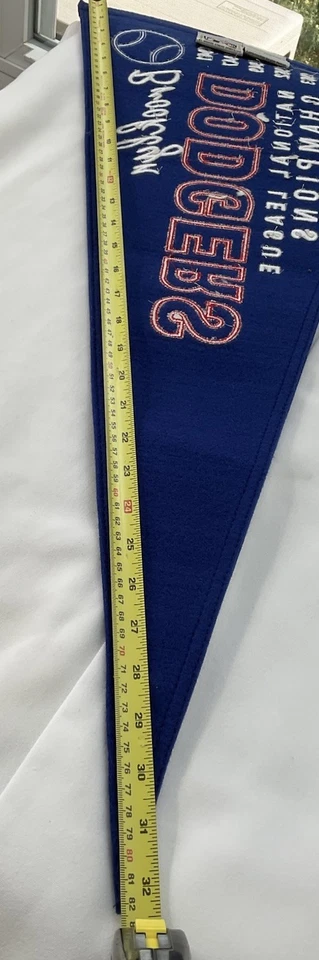Banderín de lana bordado con racha ganadora de béisbol de los Brooklyn Dodgers MLB Foto 3 de 4