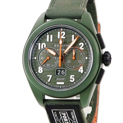 ZENITH Pilot Big Date Flyback Porter Edition 49.4001.3652/63.I001 mens Wat