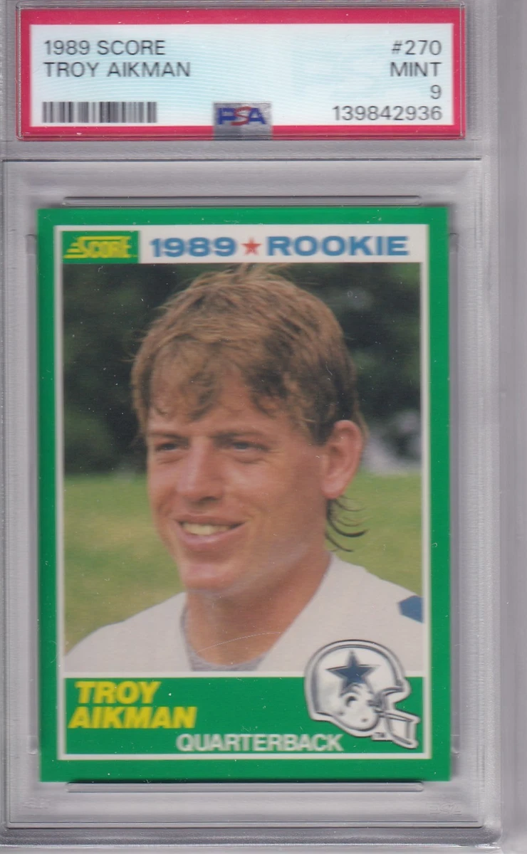 Troy Aikman Football SCORE Rookie Sports Trading Card Singles for