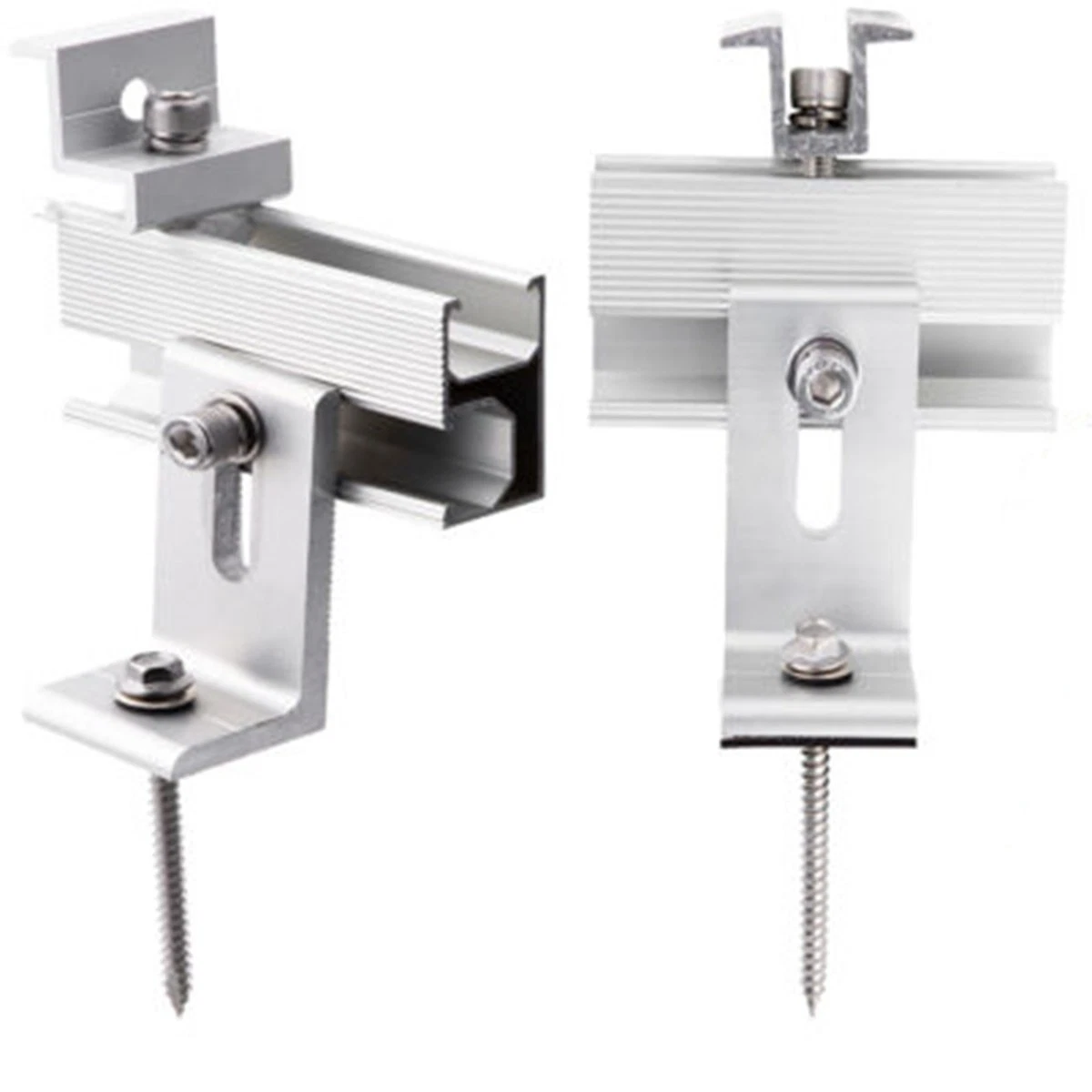Universal Solar Panel Rail Mounting Brackets Roof Mount End/Mid Clamp PV Fixing