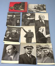 Vintage V I LENIN Postcard Set Photograph Cards Russia USSR Soviet Union History