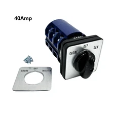 40 Amp Transfer Switch,Shore-Off-Gen Rotary Switch for RV,Motorhome,Truck,Boat