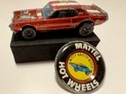 Vintage 1969/1970 Hot Wheels Redline Nitty Gritty Kitty w/ button Red Spoiler