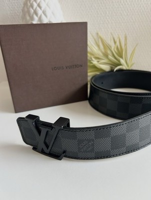 Louis Vuitton Gürtel Damier Graphite LV Initiales Gr.100/40 Original Box