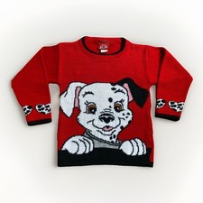 Vintage 90s 101 Dalmatians Sweater Pullover Christmas Kids