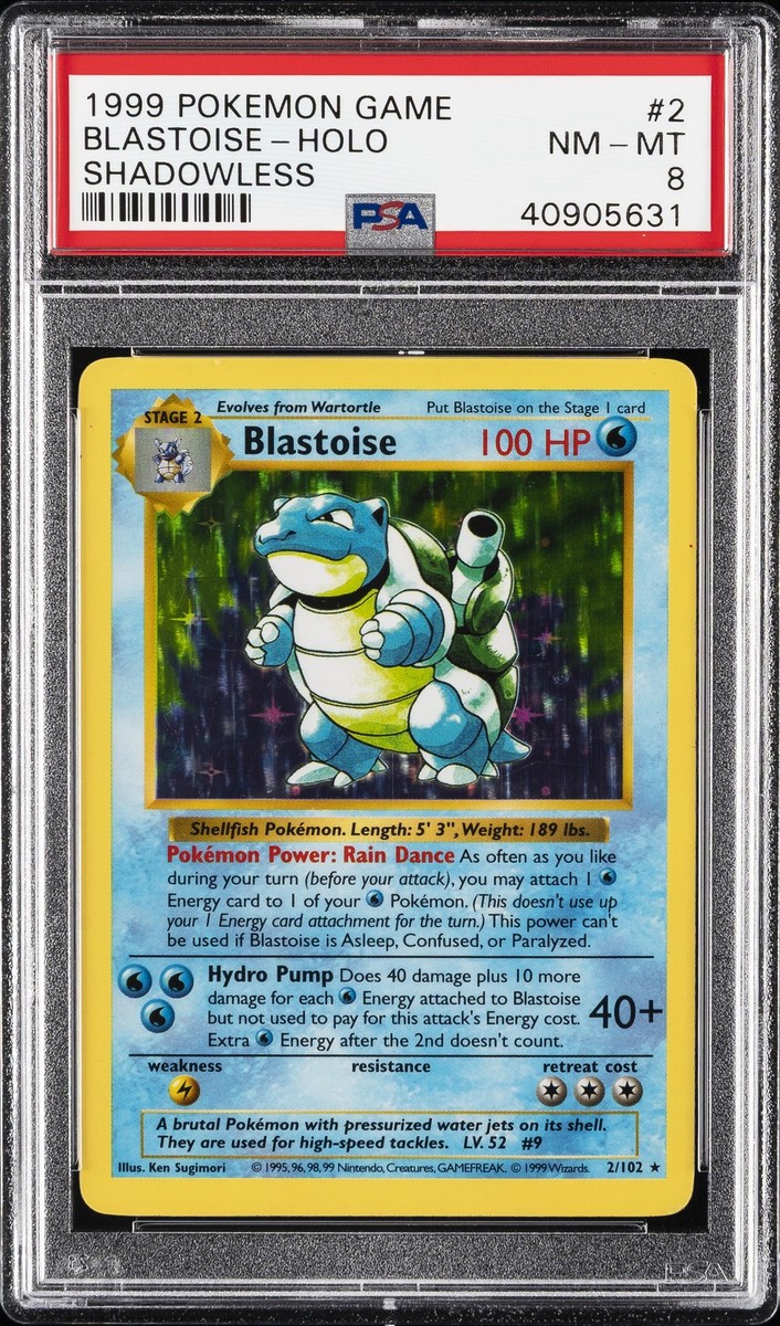 1999 POKEMON BASE SET SHADOWLESS #2 BLASTOISE-HOLO PSA 8 | eBay