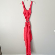 Fashion Nova Size M Coral Pink Marnie Maxi Dress NWOT