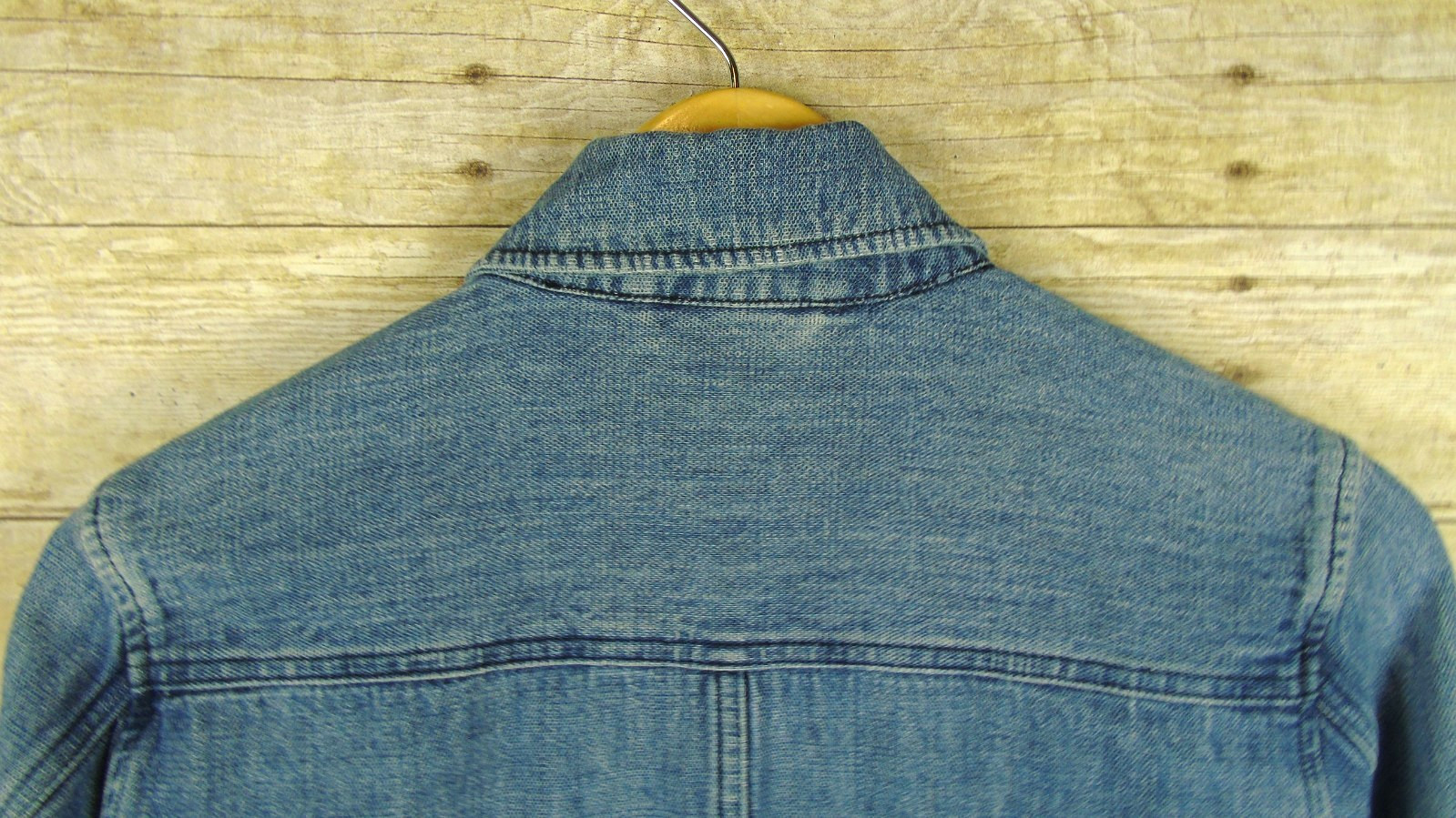 Faherty Studio Blue Denim Button Chore Jacket S S… - image 8