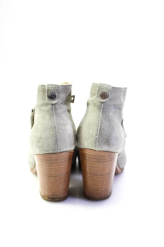 Rag & Bone Womens Cuban Heel Suede Booties Boots Light Gray Size 36 6 - Image 3 of 4