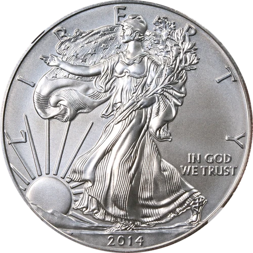 2014-W Silver American Eagle $1 NGC MS70 Burnished - STOCK