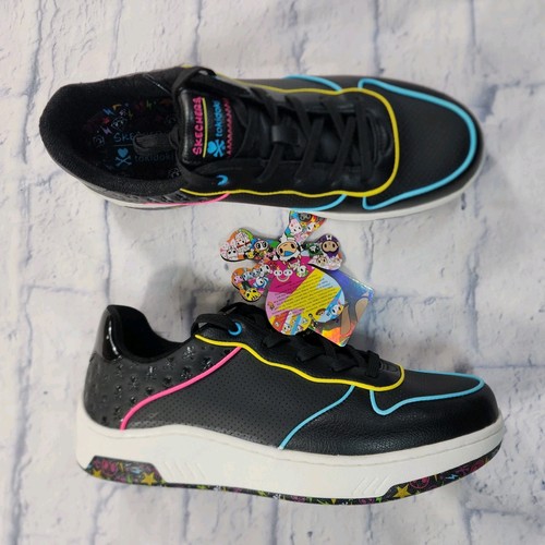 Skechers x Tokidoki WOMENS 11 Upbeats Rhythm Black Casual Shoes 155228 Sneakers