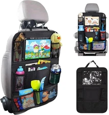 Matenf Car Organizer Back Seat with 9 Storage Pockets & 10″ Tablet Black 