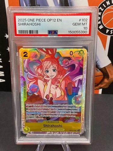 2025 One Piece English OP12-102 Shirahoshi PSA 10 GEM MINT