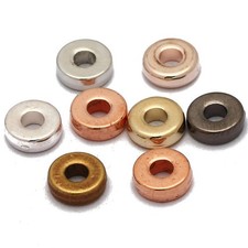 200p 6mm Placcato CCB Charm Distanziatore Perline Ruota Perline Piatte Rotonde Perline Sciolte per Fai da Te