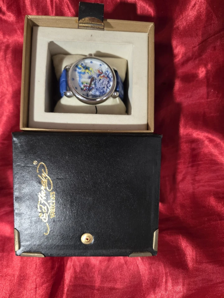 ED Hardy Womens Watch Blue Butterfly - Image 2 of 4