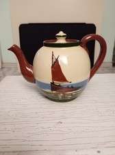 Torquay, Motto Ware, Teapot. Droon Yor Sorrows In A Cup Of Tea.