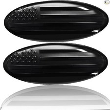 9 Inch Front Grill Rear Tailgate Emblem For 04-14 F150 11-1 Color Flag-black