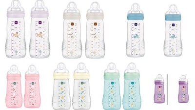 Mam Flaschen Babyflaschen Easyactive 2 er SET Baby Bottle 270 ml u 330 ml Sauger