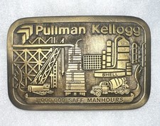 Beautiful Rare NIB Pullman Kellogg 1,000,000 Man-hours Safety Award Belt Buckle
