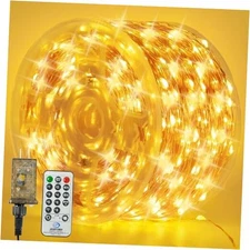 Copper Wire Fairy Lights Waterproof Plug in Christmas 656FT 2000LEDS Warm White