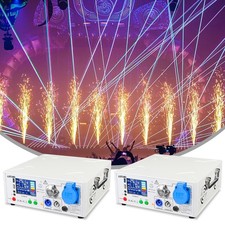 2pcs White 1500W Mobile Powered Battery Bank Base for Cold Spark Machine