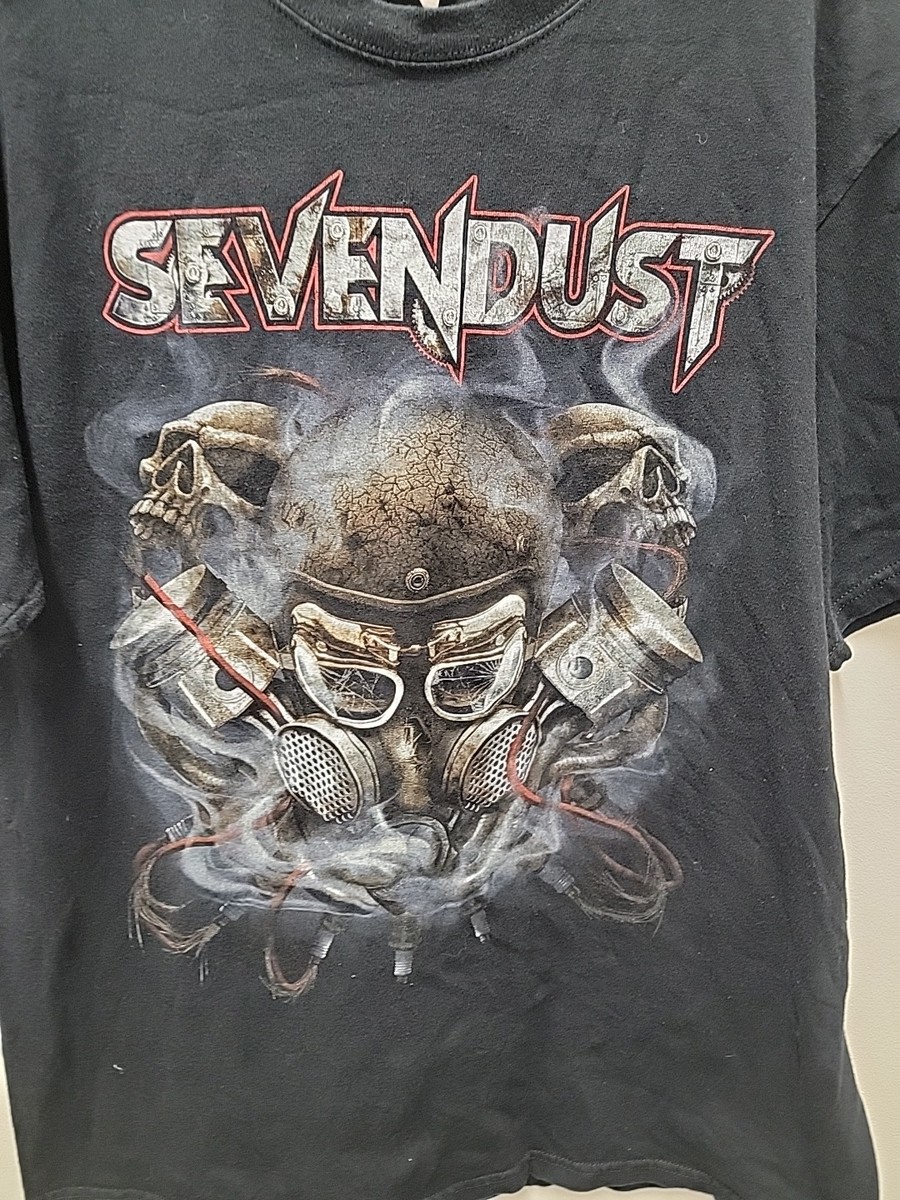 Vintage Sevendust Band Tour Shirt Ride Insane Skull Graphic L