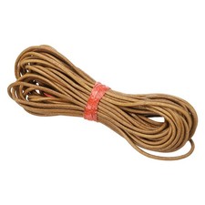 2.5mm Round Braided Leather Cord for Crafts Jewelry Making, Brown(10 Yards)