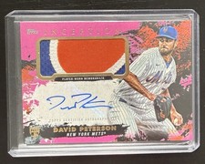 2021 Topps Inception Pink /75 David Peterson #APC-DP RPA Rookie Patch Auto RC
