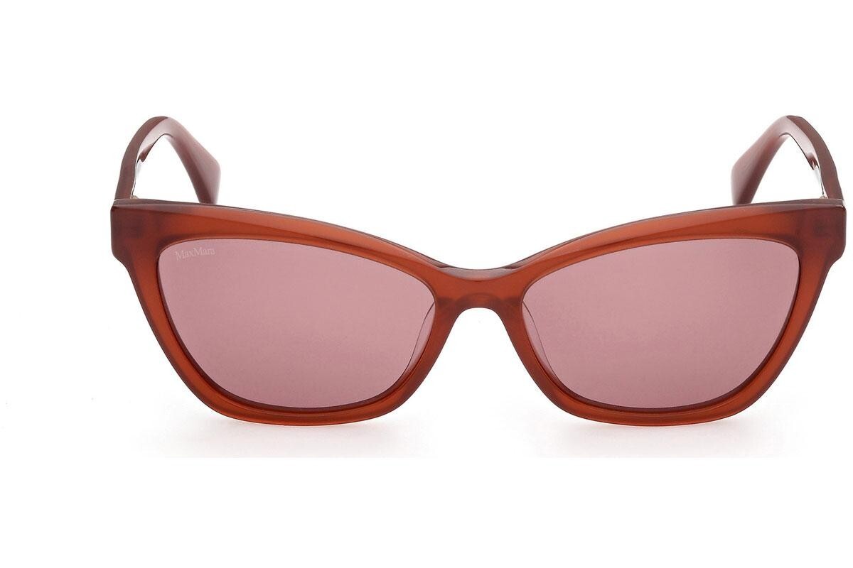 MAXMARA キャットアイフレムサンクラス MM0011 44S MAX MARA LOGO5 MM0011 44S Brown Crystal Cat Eye Sunglasses