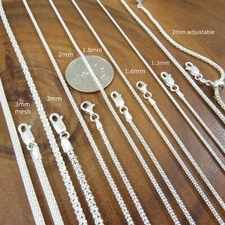 Solid 925 Sterling Silver Women's Italian Popcorn Garland Coreana Chain Necklace